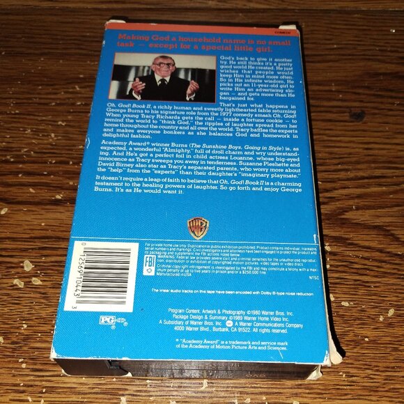 Oh God! Book II (VHS, 1989) George Burns - Picture 5 of 6